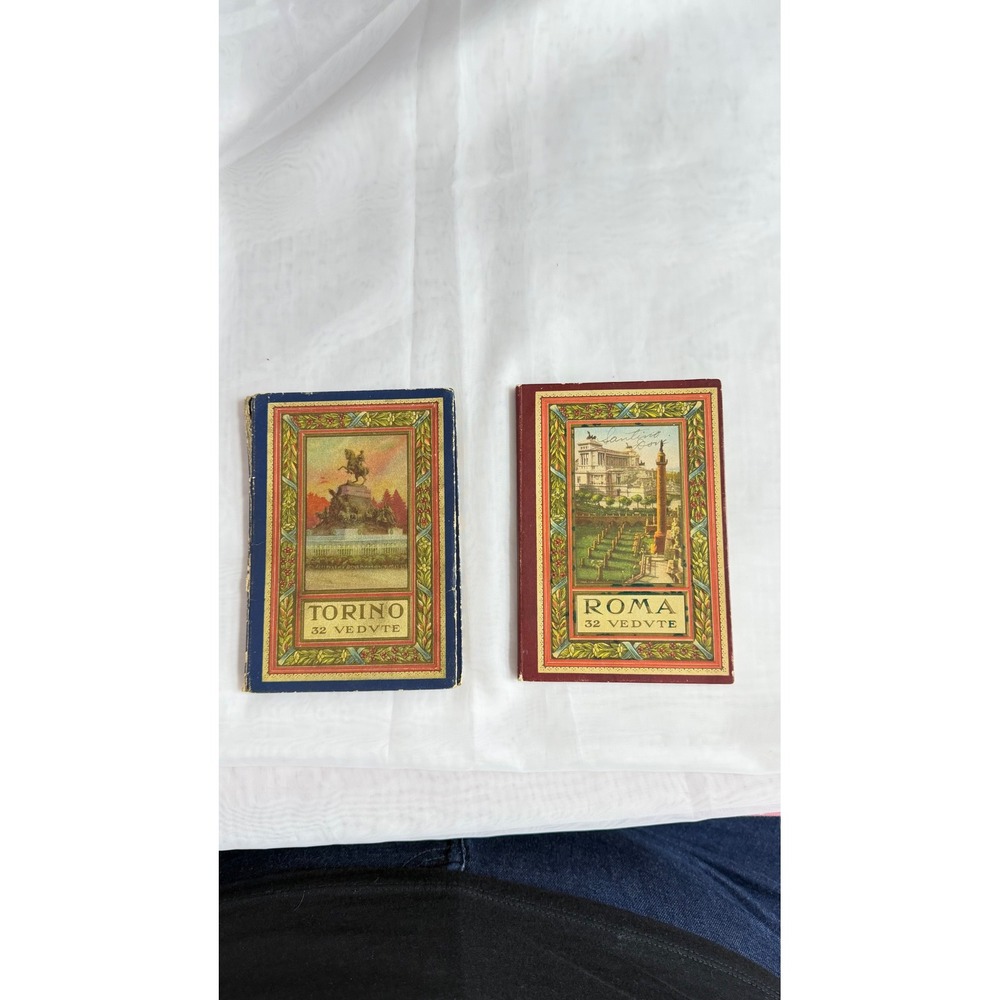 Vintage Italy Souvenir Booklets Torino Roma 32 Vedute Edizioni A Scrocchi Milano